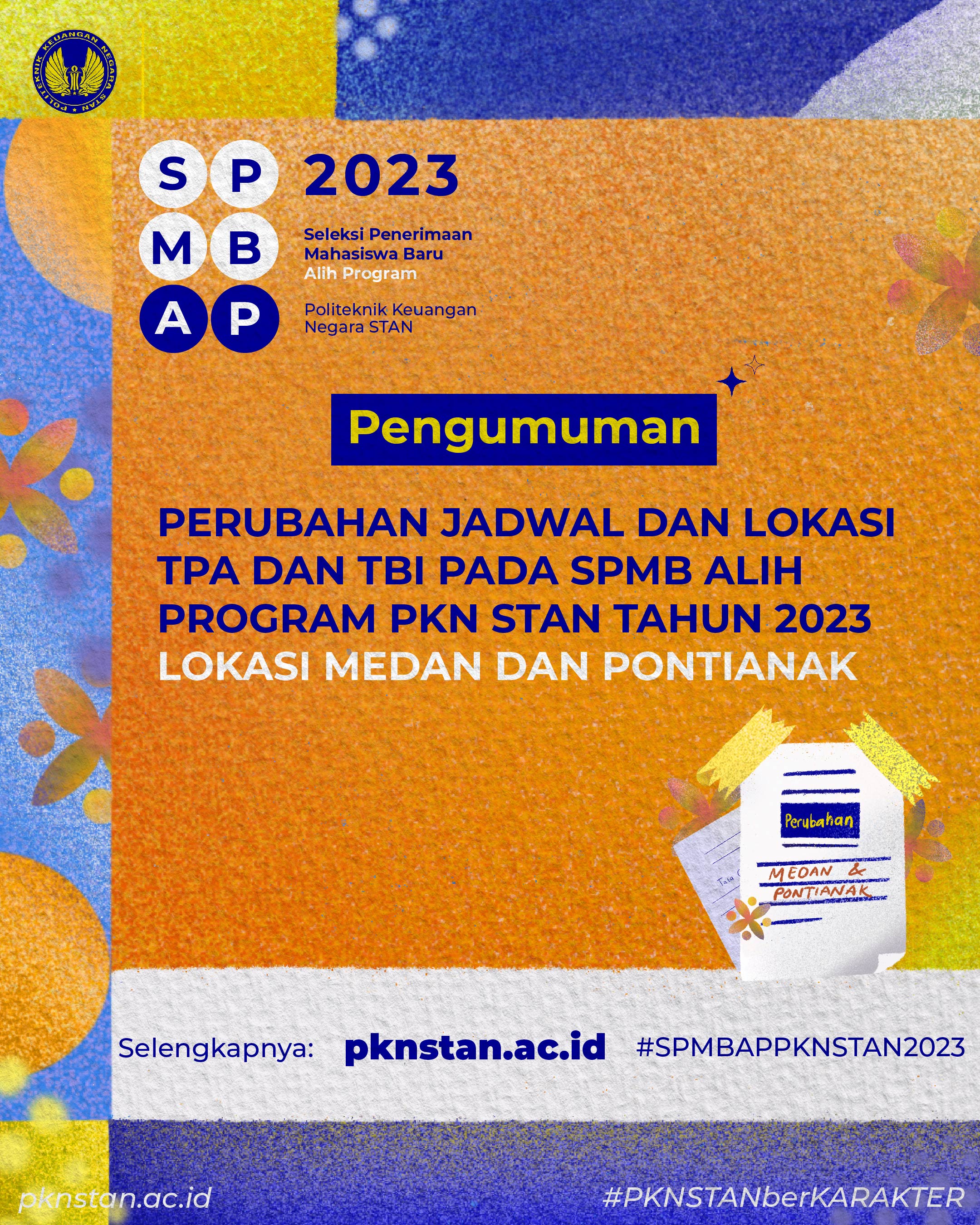 PERUBAHAN JADWAL TPA & TBI SPMB AP 2023
